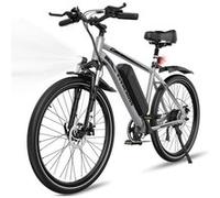 Vélo électrique 27.5" EK15- Batterie amovible 36V 13Ah 7-Vitesse Freins à Double Disque Adulte - Gris