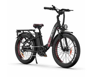 Vélo électrique à gros pneus DRVETION CTR26, cadre ouvert, batterie Samsung 48 V 15 Ah, couple de 100 N.m