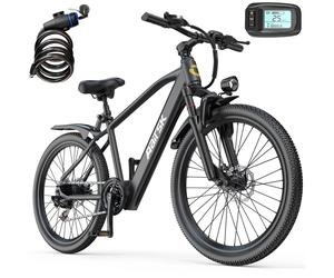 Vélo électrique Aairsk GT300 26 pouces avec batterie lithium 36 V 10 Ah, Shimano 7 vitesses