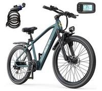 Vélo électrique Aairsk GT300 Autonomie PAS 55KM Moteur 250W Batterie 36V10Ah Amortisseur avant NFC Pneu 26" VTT Bike Bleu Bleu