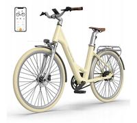 Vélo Électrique Ado Air 28 250w 36 V/9,6 Ah 25 Km/H Autonomie Maximale 100 Km 28*18'' Hydraulique +App - Jaune Crème Clair