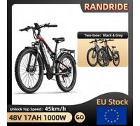 Vélo électrique adulte E-bike YG90 1000W 48V 17AH RANDRIDE Frein hydraulique Batterie lithium Vélo électrique VTT 27,5 pouces GRISE