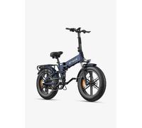 Vélo électrique adulte ENGWE PRO 2.0, bleu. Pneus larges de 4,0 x 20 pouces, conception pliable, batterie 48 V 16 Ah, vitesse maximale de 48 km/h, autonomie de 120 km, suspension tout terrain.
