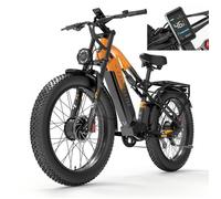 Vélo Electrique LANKELEISI MG800 MAX, Double Moteur 2000W, Batterie Samsung 48V20Ah, Autonomie 130km,Ecran LCD Couleur,Pneus Larges
