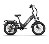 Vélo électrique adulte TIFGALOP XC20, 20 pouces, batterie 48V 20Ah, autonomie maximale 50-150KM, double suspension, 7 vitesses. noir