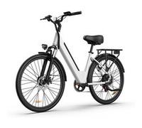 Vélo électrique adulte URLIFE E26 26 pouces - Moteur 250 W, autonomie de 80 km, transmission 7 vitesses, idéal pour les trajets urbains,Vitesse maximale 25 km/h Blanc