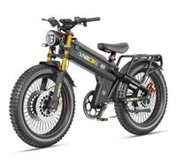 Vélo Électrique Aniioki A9 Pro Max -Double Moteur 5400 W -60v 70 Ah Batterie Amovible -Pneus 26" X 4,8 -Autonomie Maximale 394 Km - Couple De 250 Nm +App -Noir