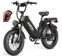 Vélo Électrique Aniioki Aq177 Pro Max 20*4.0 Pouces - 1200 W - 48 V 60 Ah - Vitesse Maximale 45 Km/H - Pneus Larges -Freins À Huile Hydraulique - Autonomie Maximale 320 Km -100n.M - Noir