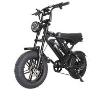 Vélo électrique BAOLUJIE F2, Moteur 500W Batterie 48V13AH Ligne étanche à l’eau Pneu 16*4.0"" Autonomie 60 KM 45KM/H Shimano 7V Noir