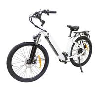 Vélo électrique BAOLUJIE, Moteur 500W Batterie 48V12AH Autonomie 35KM, 25KM/H, Clignotant, Feu arrière, Porte-bagages arrière,Blanc