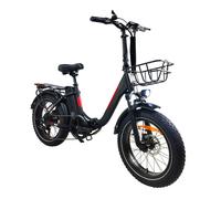 Vélo électrique BAOLUJIE, Moteur 500W Batterie 48V16AH 40KM/H Autonomie 40KM Cadre de type pas-à-pas Déplacements urbains Noir