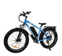 Vélo électrique BAOLUJIE, Moteur 750W Batterie 48V13AH Autonomie 35KM, 45KM/H Clignotant, feu arrière, ligne étanche, Bleu