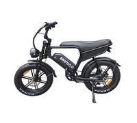 Vélo Électrique -Batterie 48V 18.2Ah -Moteur 500W -Autonomie 40-60 km -Max vitesse 45km/h, 20 Pouces off Road Pneu Gonflable -Noir