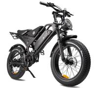 Vélo électrique Bezior, Moteur 500W Batterie 48V18.2AH Autonomie 45KM Shimano 7V Tout Suependu/Hors route Clignotants Sac de voiture