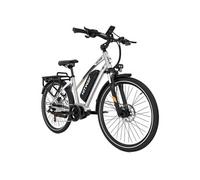 HITWAY Vélo électrique BKU1 27,5"", batterie 36V 13Ah, moteur central, 7 vitesses, 25 km/h, autonomie 180 km max, argent