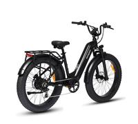 Vélo électrique Bodywel D9 avec batterie amovible 48 V 15 Ah, écran LED et application connectée - noir