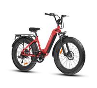 Vélo électrique Bodywel D9 avec batterie amovible 48 V 15 Ah, écran LED et application connectée - rouge