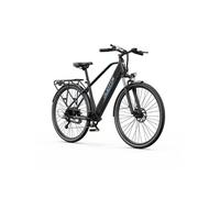 Vélo électrique C29 Lite, batterie 36V 13Ah, pneus 700C, transmission à 7 vitesses, autonomie de 40 à 65 km, vitesse maximale de 25 km/h. Noir.