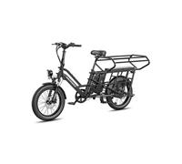 FAFREES Vélo électrique cargo FF20 CUV double siège enfant 24Ah 20 pouces Noir Noir