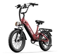 Vélo Électrique Cleytro XC20, 20"" Fat Bike, 48V 15.6Ah Batterie, Rouge