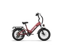 Vélo électrique CLEYTRO XC20, pneus de 20 pouces de large, batterie amovible 48V 15,6Ah, autonomie de 40 à 100 kilomètres, suspension intégrale, rouge. Rouge