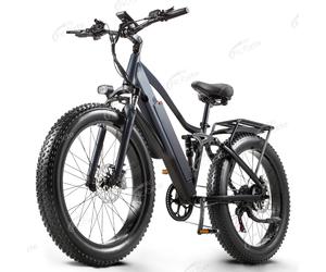 Vélo électrique CMACEWHEEL TP26, batterie 48V17AH, vélo de montagne électrique, pneus larges, freins hydrauliques, amortisseurs complets, vélo de ville électrique TP26-GREY