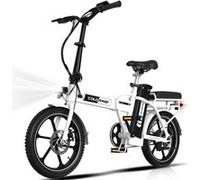 Vélo Électrique - COLORWAY - 16 Pouces Pliable - Batterie 36V12Ah Pédalage assisté - Écran LCD - Blanc Blanc G