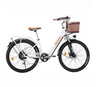 Vélo électrique Cysum Cityrun, 26 po, pour trajets urbains, Blanc