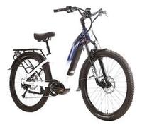 Vélo électrique Cysum NOVA, moteur central, 27,5 po, défault 25 km/h, blanc&bleu Blanc