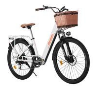 Vélo électrique de banlieue Cysum Cityrun 26", vélo électrique de ville, vélo à profil bas pour femme, batterie Li 36V 10Ah, portée 70-90Km Green