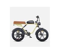 Vélo électrique de style moto M1, pour Deux Passagers, Max 25 km/h, Jaune