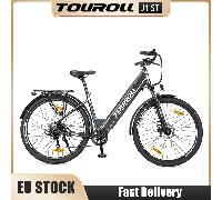Vélo électrique de tourisme Touroll J1 ST, vélo électrique de trekking avec moteur 250 W, roues 27,5 pouces, grande batterie 36 V 15,6 Ah, autonomie maximale de 100 km, frein à disque mécanique et fre