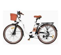 Vélo Électrique De Ville Dyu C6 Pro 26" 250w 36v 15,6ah Shimano 7 Vitesses Ebike Blanc Blanc