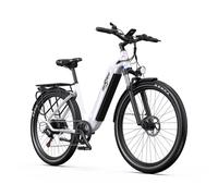 Vélo électrique de ville ONESPORT OT05, moteur 250 W, batterie 36 V 18,2 Ah, pneu 27,5 pouces-Blanc