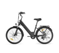 Vélo Électrique de Ville Touroll J2 ST Pro Noir, Moteur 250W 25km/h, Freins à Disque Hydrauliques Puissants et Sûrs, Suspension Avant 60mm Confortable, Shimano 7 Vitesses, Pneus 26 , pour Trajets Urba