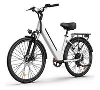 Vélo électrique de ville URLIFE E26, 26 po, batterie amovible 48 V 10,4 Ah, blanc Blanc