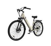 Vélo électrique de ville VELOPRO C1, 250 W, batterie 36 V 13 Ah, Shimano 7 vitesses, porte-bagages arrière, Blanc