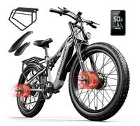 Vélo électrique Double Moteur 1000W*2 - Shengmilo S600- électrique fat bike 26"" - SAMSUNG Batterie 48V17.5Ah - Max 50KM/H - Gris