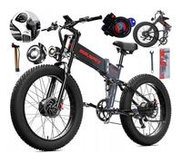 Vélo Électrique Double Moteur 2000W Batterie 48V 17 5Ah 120km Pneus 26×4.0 Freins Hydrauliques Shimano 7 Vitesses