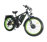 Vélo Électrique Double Moteur 60V 1000Wx2, 3000W Pic, Batterie 25Ah, autonomie de 109 km, Freins Hydrauliques 26x4.0
