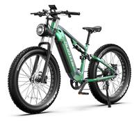 Vélo électrique DUOTTS E26, batterie 48V 20AH, suspension intégrale, freins à disque hydrauliques, pneus larges 26x4.0, 8 vitesses E26-Blue