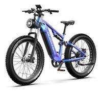 Vélo électrique DUOTTS E26, moteur Bafang 750 W, batterie Samsung 48 V 20 Ah, suspension intégrale DNM, pneus KENDA 26 x 4 pouces, freins hydrauliques, bleu-violet Bleu