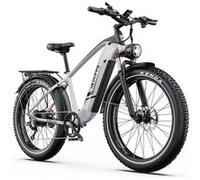 Vélo électrique DUOTTS F26 Lite Argent-Blanc - Moteur 500W, Batterie 48V 18Ah, Pneus 26x4" , Freins hydrauliques, Bluetooth, Autonomie 80 km, Vitesse max 50 km/h Blanc