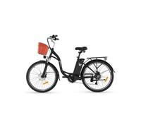 Vélo électrique DYU C6 26'' style stepper,batterie 36 V et 12,5 Ah, moteur 250 W. Vitesse maximale : 25 km/h, autonomie maximale : 60 km. Noir.
