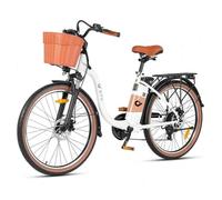 Vélo électrique - DYU C6 Pro - Moteur 500W - Batterie 36V 15.6Ah - Autonomie 72 km - Pouces 26'' - Blanc