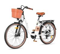 VéLo Électrique DYU C6 Pro | Vitesse Max 25 km/h | Autonomie 60-80 km | Moteur 250W | Batterie 36V 15.6Ah | Pneus 26 Pouces | Blanc