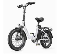 Vélo électrique DYU C9, Blanc, Vélo Pliant, Moteur 250W, Batterie 48v15.6ah, Frein à huile, Autonomie 150KM en mode PAS