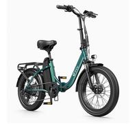 Vélo électrique DYU C9, Vert, Vélo Pliant, Moteur 250W, Batterie 48v15.6ah, Frein à huile, Autonomie 150KM en mode PAS