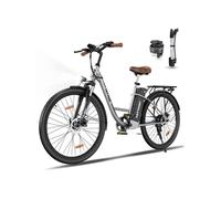 HITWAY Vélo électrique E-Bike 28 Pouces, Moteur 250W, Batterie 36V 13Ah, 7 Vitesses, Écran LCD - Argenté Argent