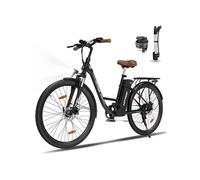 Vélo électrique E-Bike 28 Pouces, Moteur 250W, Batterie 36V 13Ah, 7 Vitesses, Ecran LCD - Noir